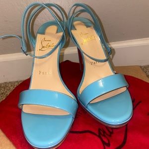 Christian Louboutin Loubi Queen 120 Patent Sandals